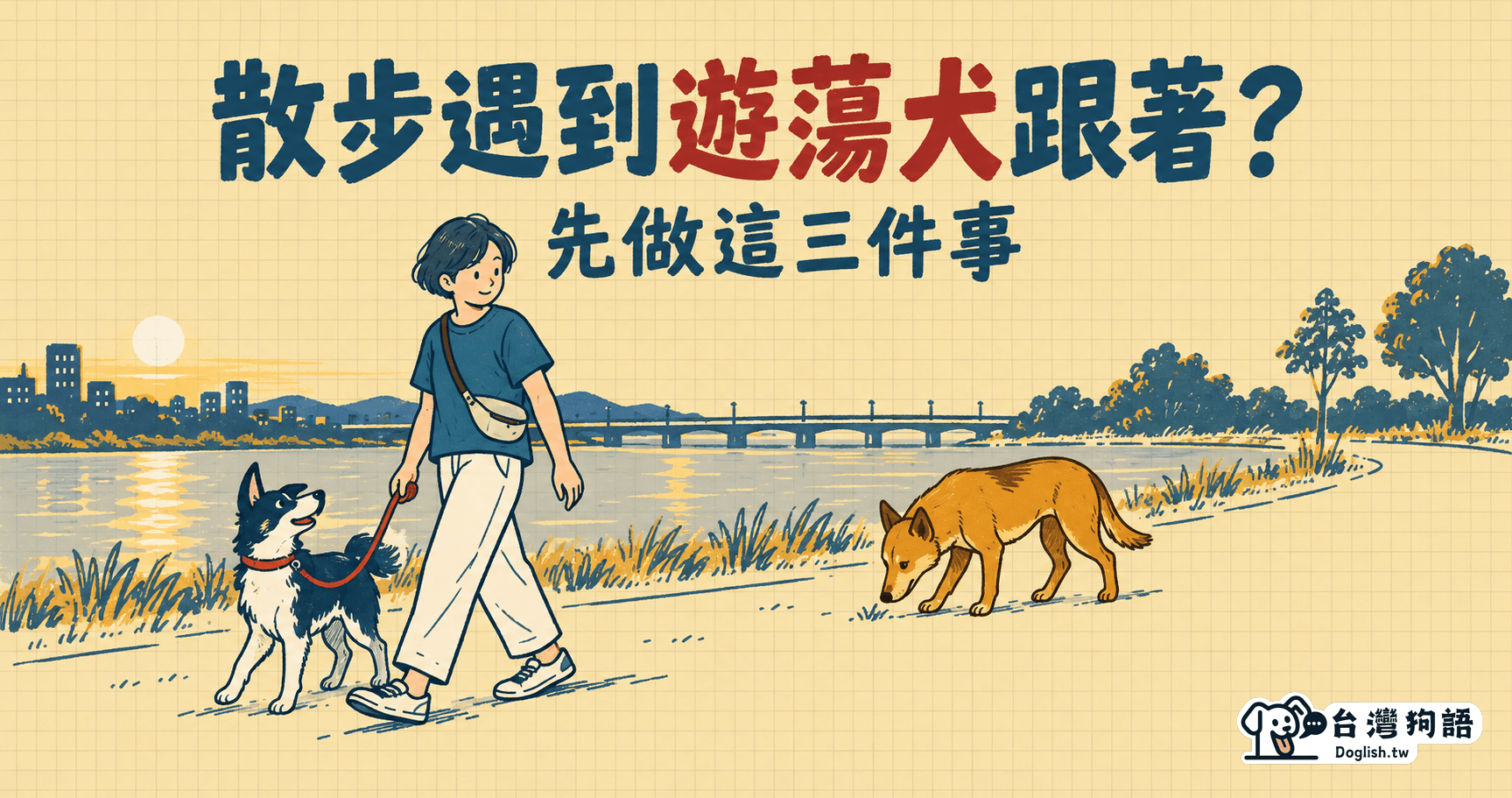 散步遇到遊蕩犬跟著?先做這三件事